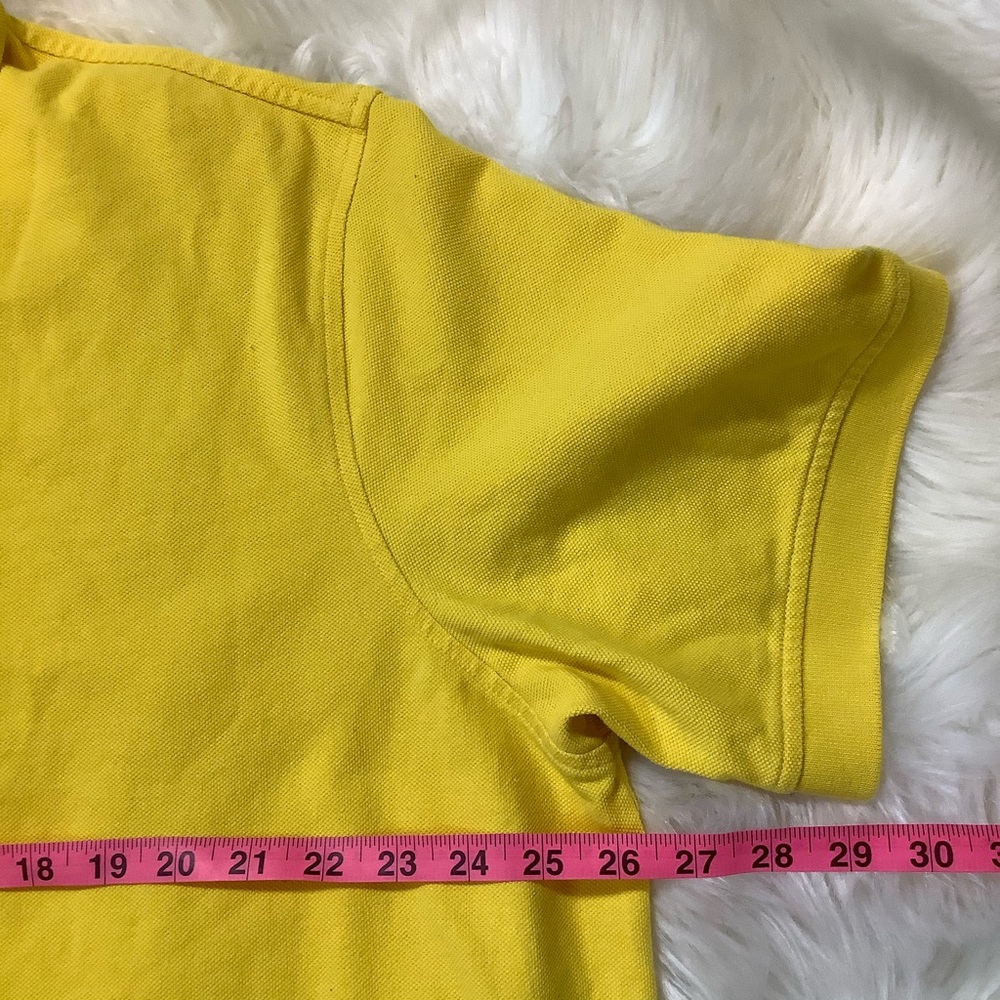Lands End Logo Polo Golf Mens Size XX-Large 2XL 2-Button Up Yellow Shirt EUC. - Picture 4 of 6